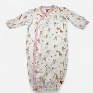 Magnetic Me Infant Baby Gown Size Newborn-3 Months (NB - 3 mos) Sleeper Animals